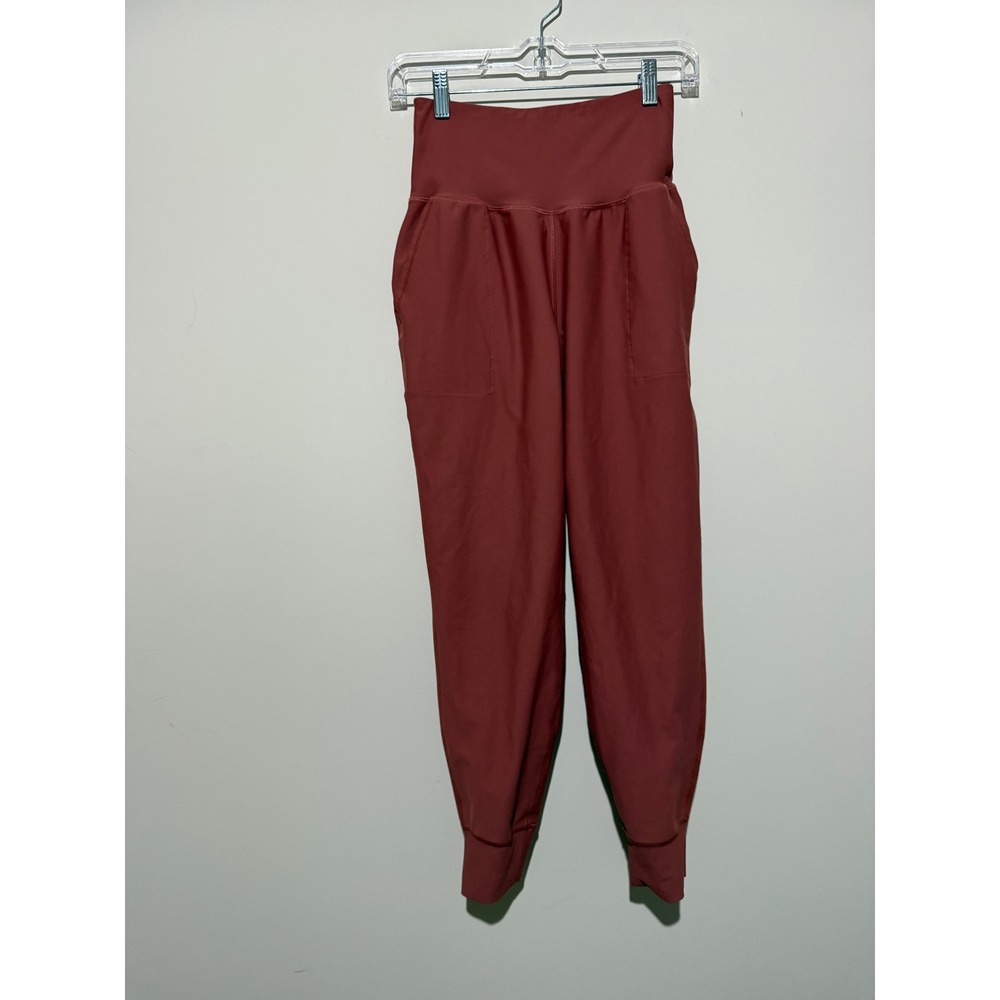 Old Navy Active Powersoft High Waisted Joggers Clay Red Small Pockets Womens